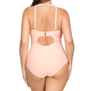 Ladymate ODM/OEM Maillots de Bain grande Taille une piece Traje de baño con cuello Halter de figura completa para mujer Traje de baño de talla grande traje de baño - Product Image 6