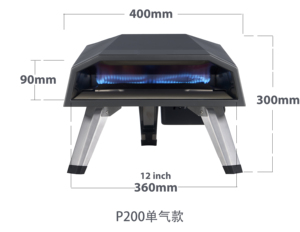 12 Inch Outdoor Portable <strong>Gas</strong> Pizza Oven Stainless Steel burner Multi-fuel Camping Pellet Stove LPG Iron Coat Firewood <strong>Coal</strong> CE - Product Image 3