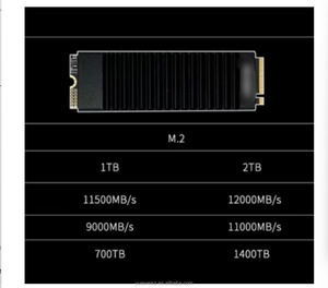 قرص صلب NVMe SSD عالي السرعة لأجهزة الكمبيوتر المحمولة المخصصة للألعاب بسعات 128 جيجابايت و256 جيجابايت و512 جيجابايت و1 تيرابايت و2 تيرابايت، من نوع Tbw Pcie 3.0 M.2 مع منفذ توسعة SATA جديد - Product Image 2