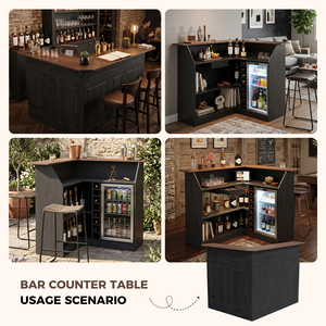 Commercial Tavern Bar Counter <b>Table</b> Multi-purpose Dining & Bar <b>Table</b> Sturdy Structure Commercial Furniture for Restaurant Club - Product Image 2