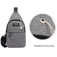 Tas Dada Pria Gaya Korea Bahan Oxford untuk Olahraga Luar Ruangan, Tas Selempang Trendy untuk Hiking dan Mendaki Gunung