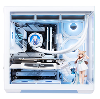 Caja de ordenador de Torre completa personalizada, caja de Metal 360 con refrigeración por agua, vista al mar, soporte para habitación, caja de personaje de Anime