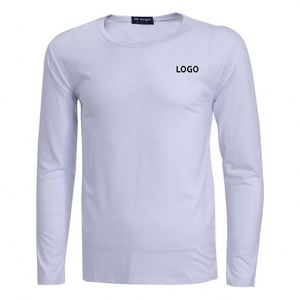 เสื้อยืดแขนยาวผู้ชาย คอวี ทรงโอเวอร์ไซส์ ผ้าโพลีเอสเตอร์ผสมคอตตอน สีพื้นเรียบ  ระบายอากาศได้ดี  รับสกรีนโลโก้ตามแบบ - Product Image 2