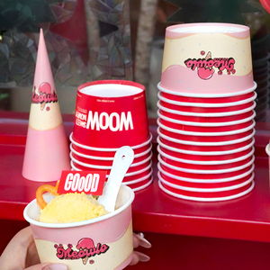 Biểu Tượng Tùy Chỉnh In Phân Hủy Sinh Học Thân Thiện Với Môi Dùng Một Lần Tường Giấy Ly Bát Cho <span class=keywords><strong>Ice</strong></span> <span class=keywords><strong>Cream</strong></span> Sữa Chua Đông Lạnh Gelato - Product Image 6