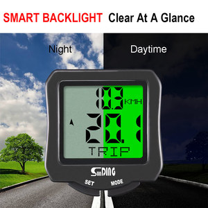 SD-570 có dây xe đạp máy tính với trở lại ánh sáng đồng hồ tốc độ xe đạp máy tính Tracker cho đêm cưỡi - Product Image 3