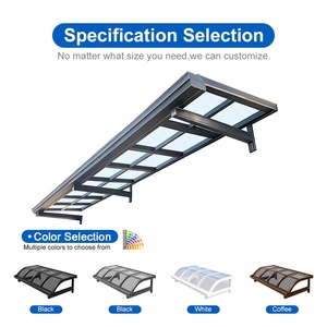 Sunto sang trọng nhôm cửa sổ mái hiên Polycarbonate ban sân thượng nhà kho ban công gian hàng mái hiên nhà kho - Product Image 5