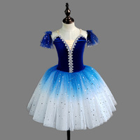 Robe longue de ballerine pour filles, costume de danse Giselle pour enfants, jupe tutu rouge romantique pour spectacle de danse du cygne