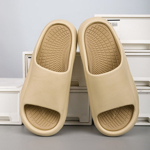 Tongs pour hommes, décontractées, pour l'intérieur et l'extérieur, semelle épaisse, légères, antidérapantes, sandales de plage, chaussures en EVA injecté, taille 40-45, blanches - Product Image 2