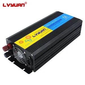 Lvyuan inverter daya gelombang sinus murni, 2000w 4000w 12vdc ke AC220V UPS dengan pengisi daya