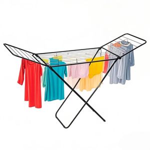 Çok fonksiyonlu ağır pas dayanıklı <span class=keywords><strong>Metal</strong></span> giysi kurutma raf kapalı açık kullanım için katlanabilir ayarlanabilir yerden tasarruf - Product Image 5