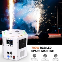 Machine à effets de feux d'artifice spéciale mariage 700W, machine à fontaines à étincelles froides LED RGB pour spectacle, fête, événement, performance DJ