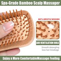 Mini brosse à cheveux en bambou, masseur de cuir chevelu pour la croissance des cheveux, démêloir à coussin d'air pour la maison et les voyages, pour femmes et hommes