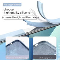 Pour iPhone Apple 16E Coque en silicone Logo personnalisé Couverture en silicone liquide Coque arrière en silicone microfibre pour iPhone 17 Pro Max 15
