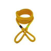 Kit de cordes de remorquage cinétiques 13 mm 9 m en tissu 100 % nylon de haute qualité, conception spéciale, avec manilles souples, capacité 4 tonnes, outils d'urgence