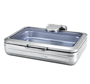 Deluxe Rectangular Induction <b>Glass</b> <b>Lid</b> Chafing <b>Dish</b> - Product Image 4