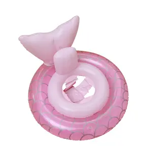 दोहरी inflatable ट्यूब Suppliers-बच्चे पूल फ्लोट सुरक्षा सीट और बाक़ी के साथ गुलाबी लिटिल मरमेड Inflatable स्विमिंग अंगूठी की सिफारिश की उम्र के लिए: 6-48 महीने