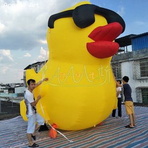 Modelo de pato inflable amarillo de 5m, decoración de césped de parque al aire libre para promoción para exposición, publicidad, envío marítimo disponible - Product Image 2