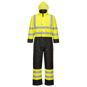 PORTWEST - S485YBR4XL Overol Amarillo/Negro forrado en contraste de alta visibilidad-EAN 5036108293506 ROPA DE TRABAJO DE 2017 - Product Image 1