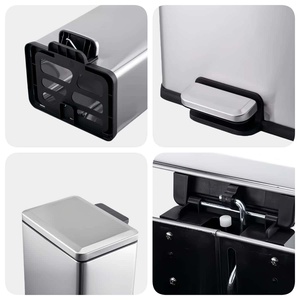 Hot Sale 30L Rectangular Pedal <strong>Bin</strong> Premium Stainless <strong>Steel</strong> Waste <strong>BIn</strong> Storage Bucket PP Inner Indoor Kitchen Bathroom Hotel - Product Image 2