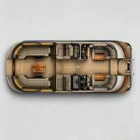 Bateau ponton Kinocean 27 pieds, série sport, bateau de luxe en fibre de verre avec double console pour l'Australie et les États-Unis