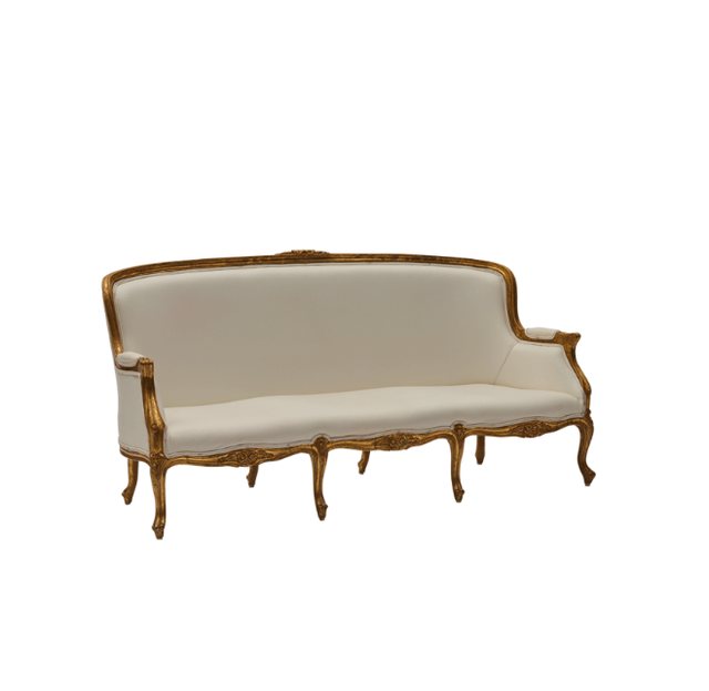 Vintage French Provincial Furniture Sofa Antique Carved Wooden Frame Sofas for Wedding Events and Living Room