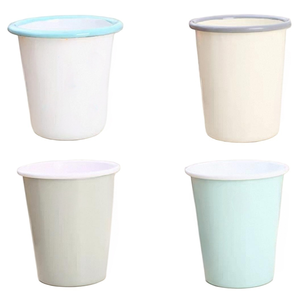 Custom Color Personalized Enamel with Custom Logo Drinking Mugs Creative Cartoon Enamel Water Milk Cup Coffee Tea Mug for Party