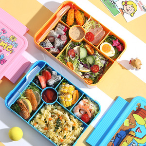 Cartoon Childrens Bento <b>Box</b> With Compartment Sealed Lunchbox <b>Microwaveable</b> Eco Friendly For School Kids - Product Image 4