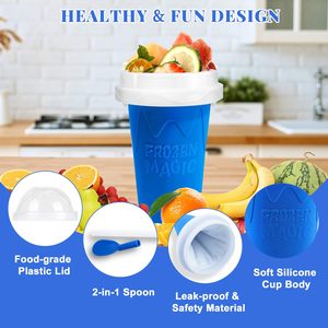 Slushie Cup Slushy <b>Maker</b> Cup Frozen Magic Squeeze Cups for Juice Milk Yogurt Ice <b>Cream</b> Make DIY Smoothie Cooling Bottle - Product Image 3