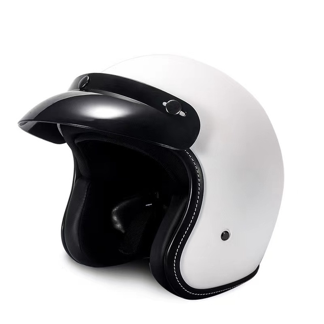 Factory Wholesale Price Haf Face Autumn Retro Vintage Motorcycle Cycling Helmet