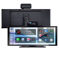 Autoradio portable Android 13 avec caméra de recul, CarPlay, Android Auto, AirPlay, écran miroir, carte TF, type-C