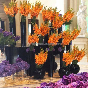 Pièce maîtresse de vase de support de fleur en métal de table lisse pour la décoration de noce - Product Image 4