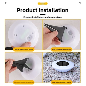 Lampes LED solaires pour pelouse, éclairage extérieur imperméable pour jardin, allées, lampes décoratives souterraines pour cour et patio - Product Image 3