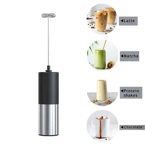 Nhà Máy Giá Cà Phê Bọt Maker Battery Operated Sữa Frother Với 304 Thép Không Gỉ Whisk