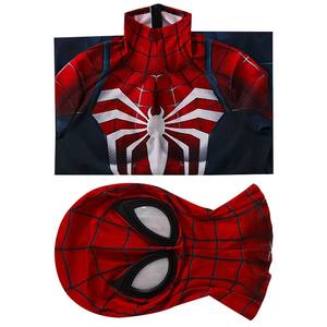 ハロウィン 大人向け スパイダーマン メンズ シルク風 3Dプリント 全身タイツ ヘッドピース・マスク付き パーティーゲーム衣装 - Product Image 4