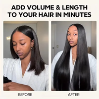 Pas cher Remy 100% Clip en Extension de Cheveux Humains PU Clip Sans Couture dans l'Extension de Cheveux pour les Femmes Blanches Clip de Griffe Extension de Queue de Cheval