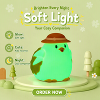 Veilleuse pour bébé, mini lampe de nuit rechargeable en silicone souple, LED, mignonne, portable, pour chambre de bébé, cadeau de naissance