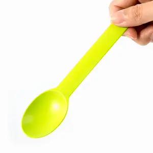 Compostable Biodegradable Plastic Corn Starch Colored Frozen Yogurt Spoon PP Disposable Ice Cream Spoon