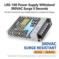 Alimentation à découpage LEYU LRS-100 100W à sortie unique 24V 4.5A AC/DC, transformateur encastré pour machine d'automatisation