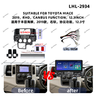 Cadre d'autoradio stéréo en gros pour TOYOTA HIACE 2019, cadre de moniteur de voiture, cadre de lecteur DVD, panneau de façade, cadre d'autoradio Android