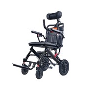 Fauteuil roulant inclinable antichoc en alliage d'aluminium, pliable, léger, portable, facile à transporter, avec frein à tirette linéaire pour personnes âgées et jeunes