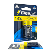 Pile alcaline super LR6 1,5V Taille AA N°5, idéale pour système d'alarme, caméra extérieure Blink, détecteur de fumée