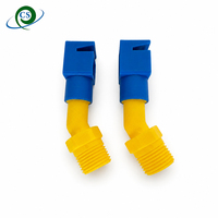 Nosel Semprot Plastik Duckbill 1/2 Inch Ulir Jantan untuk Pencucian Panel Surya Semprotan Kipas Sudut Lebar untuk Pembersihan PV Atap