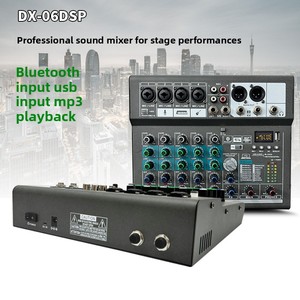 <span class=keywords><strong>Mezclador</strong></span> Digital Profesional DX-06DSP con Amplificador <span class=keywords><strong>de</strong></span> Potencia, Entrada Óptica, Grabación USB y Videoconferencia para Karaoke en Casa - Product Image 1