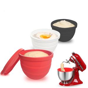 Bol en silicone multifonctionnel pour mélangeurs <span class=keywords><strong>KitchenAid</strong></span> de 5 pintes, bol hermétique pour la préparation et le stockage de la pâte - Product Image 1