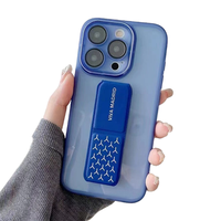 Coque de téléphone à cadre de lentille électrolytique Offre Spéciale Design de support paresseux Compatible avec pour Samsung et pour iPhone