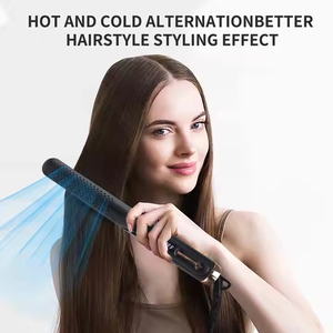 2025 Chất lượng cao chuyên nghiệp Nữ Điện phẳng sắt gốm phẳng sắt 2-in-1 tóc Curler với PTC LCD hiển thị - Product Image 4