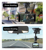 Support de fixation à ventouse pour caméra de tableau de bord de voiture avec filetage 1/4, support de caméra pour pare-brise pour enregistreur vidéo de conduite GPS, caméscope d'action, DVR