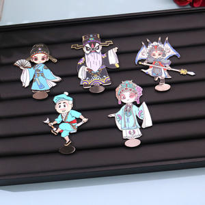 Personnages de l'opéra de Pékin en métal chinois personnalisés aimant de réfrigérateur créatif Sheng Dan Jing et <span class=keywords><strong>Chou</strong></span> aimant de réfrigérateur de dessin animé - Product Image 3