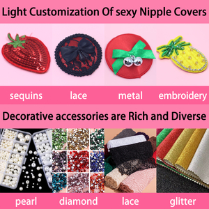 Pezoneras de cristal sexy para mujeres maduras, pegatinas personalizadas para pezones, cubrepezones sexy para bikini de chica hermosa - Product Image 5