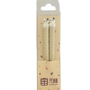 ตะเกียบไม้ไผ่หยวนจิน 19.5 ซม. 23.5 ซม. ลายการ์ตูนแมว สำหรับเป็นของขวัญ - Product Image 5